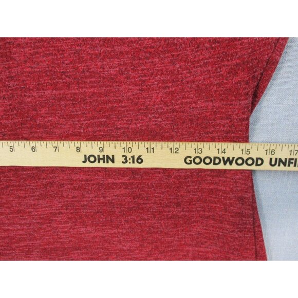 Ryan Michelle Red Plaid Trim Sweater Dress Polyester Rayon Spandex Size PM - Picture 7 of 12